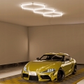 LED Lubinis šviestuvas HEXAGON LED/128W/85-265V 4000K 248x97 cm CRI 90 IP54 baltas