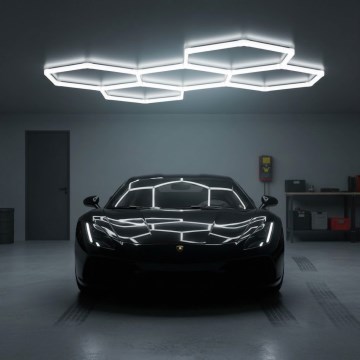 LED lubinis šviestuvas HEXLINE LED/216W/230V 6500K 208x300 cm baltas