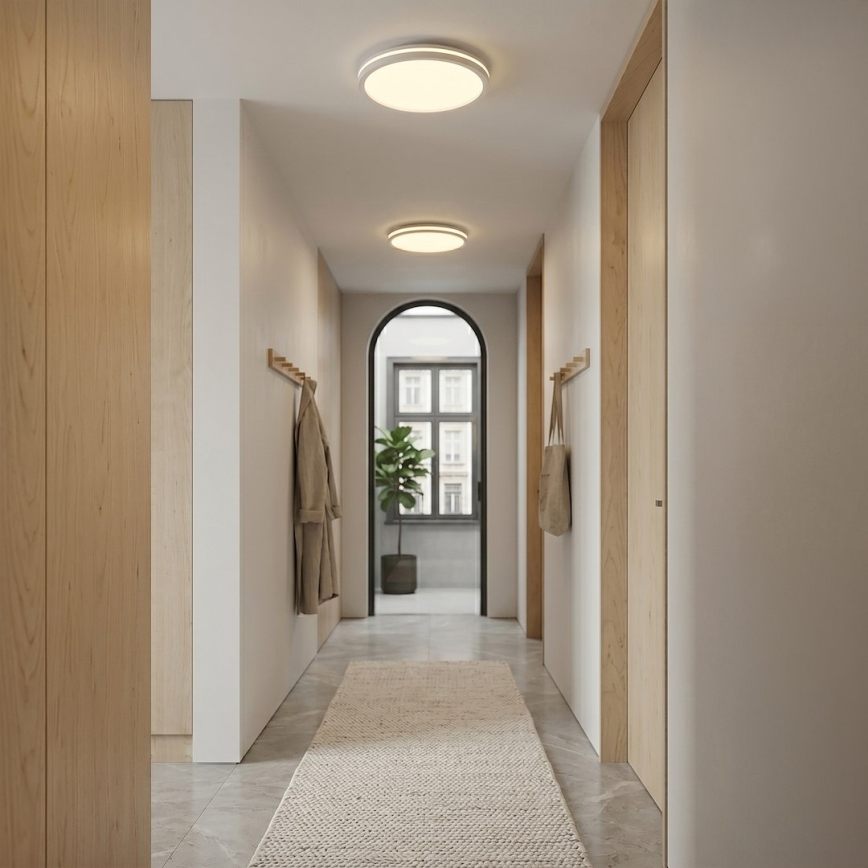 LED lubinis šviestuvas HUGO LED/12/18/24W/230V 3000/4000/6500K skersmuo 30 cm IP54 baltas