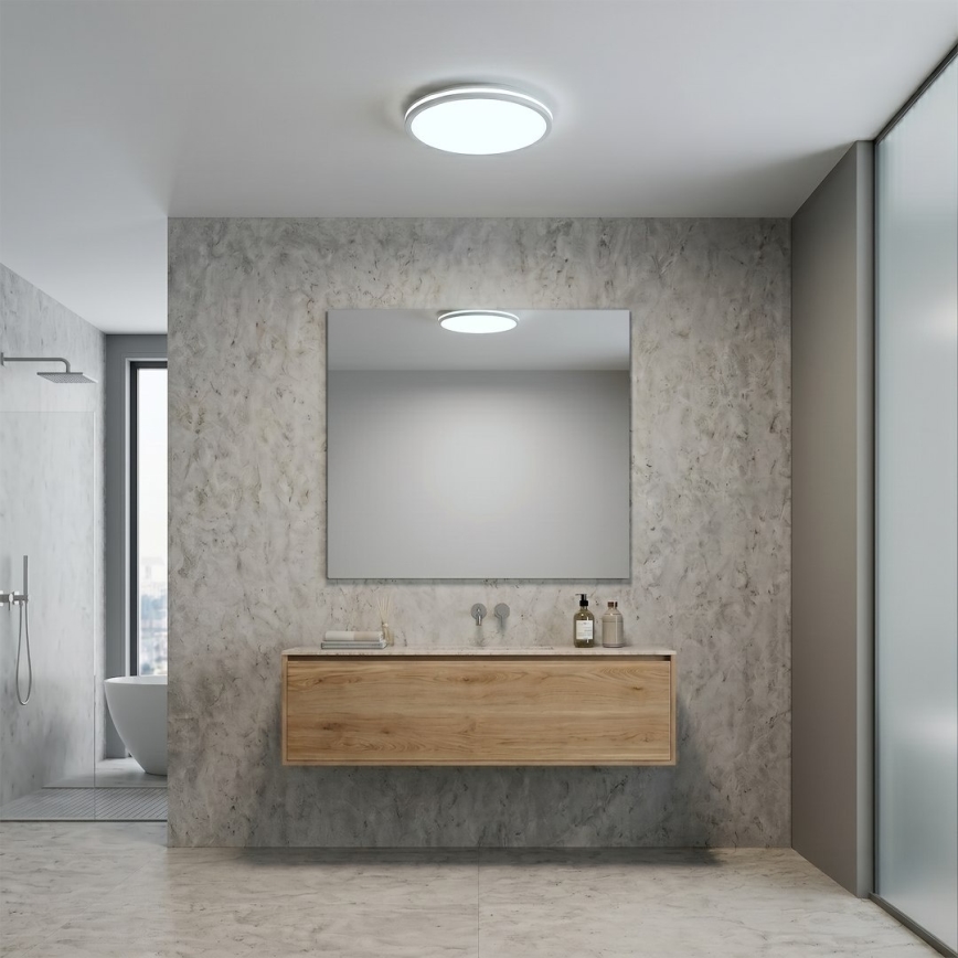 LED lubinis šviestuvas HUGO LED/12/18/24W/230V 3000/4000/6500K skersmuo 30 cm IP54 baltas