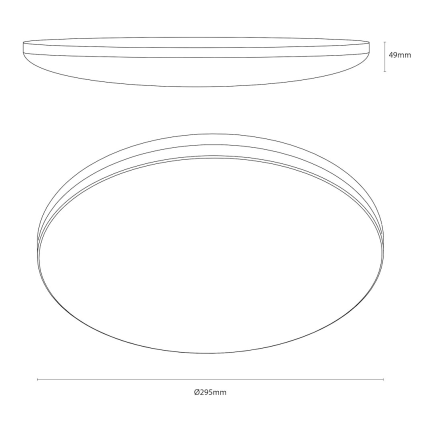 LED lubinis šviestuvas HUGO LED/12/18/24W/230V 3000/4000/6500K skersmuo 30 cm IP54 baltas