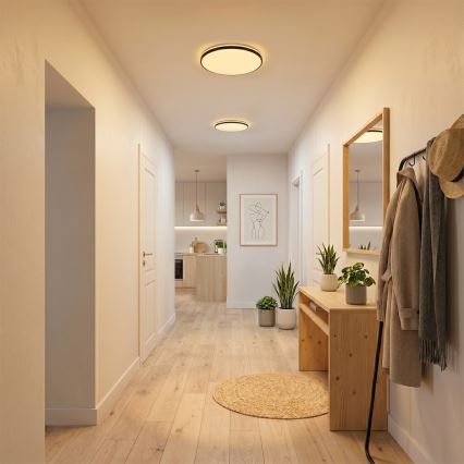 Lubinis LED šviestuvas HUGO, 12/18/24 W, 230 V, 3000/4000/6500 K, skersmuo 30 cm, IP54, juodas