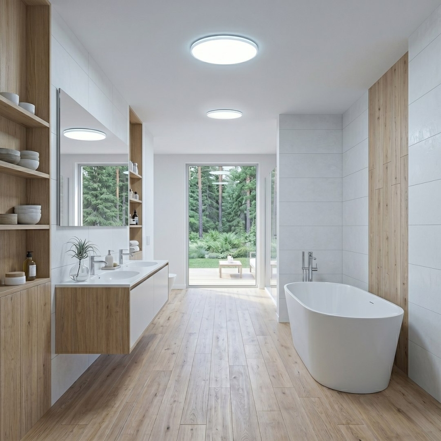 LED lubinis šviestuvas HUGO LED/16/24/32W/230V 3000/4000/6500K skersmuo 37 cm IP54 baltas