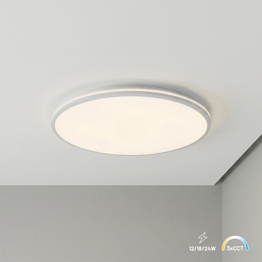 LED lubinis šviestuvas HUGO LED/16/24/32W/230V 3000/4000/6500K skersmuo 37 cm IP54 baltas