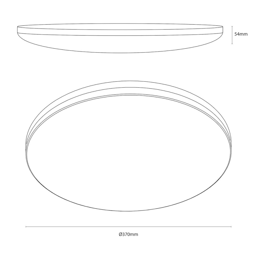 LED lubinis šviestuvas HUGO LED/16/24/32W/230V 3000/4000/6500K skersmuo 37 cm IP54 baltas