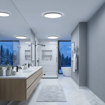 LED Lubinis šviestuvas HUGO LED/16/24/32W/230V 3000/4000/6500K skersmuo 37 cm IP54 juodas