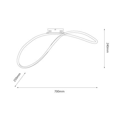 LED lubinis šviestuvas INFINITY LED/21W/230V juoda