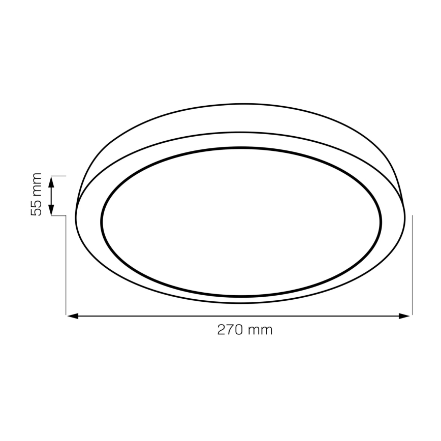 LED lubinis šviestuvas JANUSZ LED/12W/230V diametras 27 cm IP44 ąžuolas