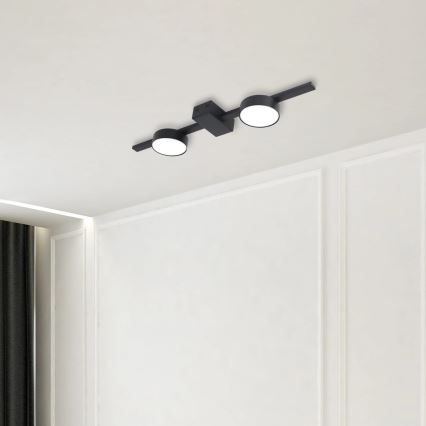 LED lubinis šviestuvas JOY 2xGX53/6W/230V juoda