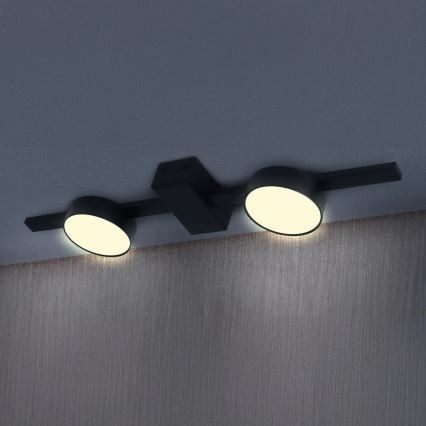 LED lubinis šviestuvas JOY 2xGX53/6W/230V juoda