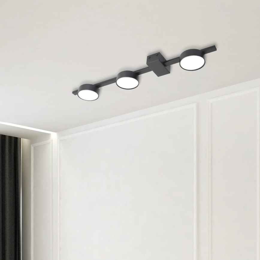 LED lubinis šviestuvas JOY 3xGX53/6W/230V juoda