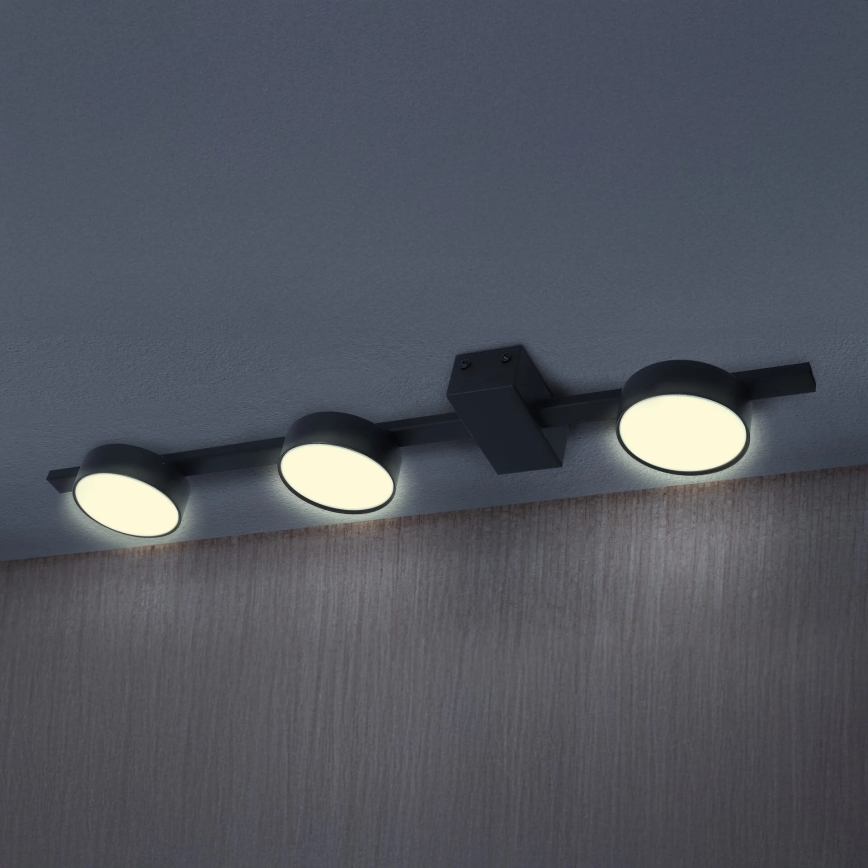 LED lubinis šviestuvas JOY 3xGX53/6W/230V juoda