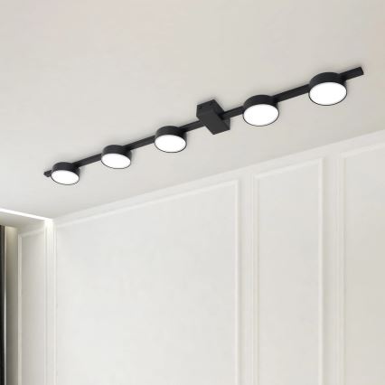 LED lubinis šviestuvas JOY 5xGX53/6W/230V juoda