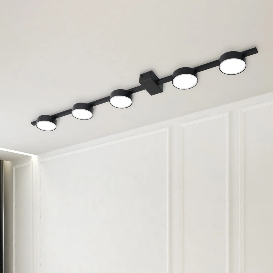 LED lubinis šviestuvas JOY 5xGX53/6W/230V juoda