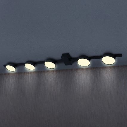 LED lubinis šviestuvas JOY 5xGX53/6W/230V juoda