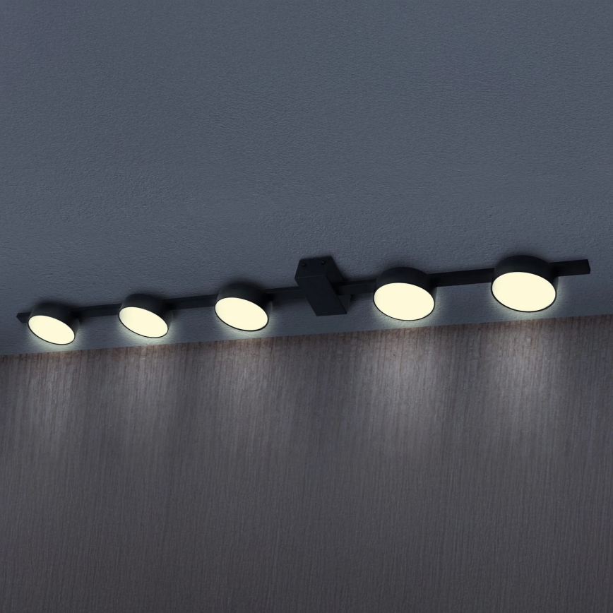 LED lubinis šviestuvas JOY 5xGX53/6W/230V juoda