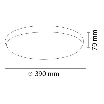 LED lubinis šviestuvas KERN LED/24W/230V juoda