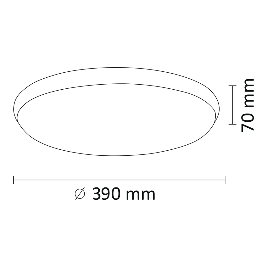 LED lubinis šviestuvas KERN LED/24W/230V juoda