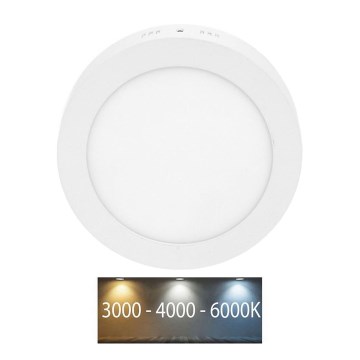 LED lubinis šviestuvas LADA LED/18W/230V 3000/4000/6000K diametras 22 cm balta