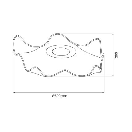 LED lubinis šviestuvas LARGO LED/16W/230V auksas