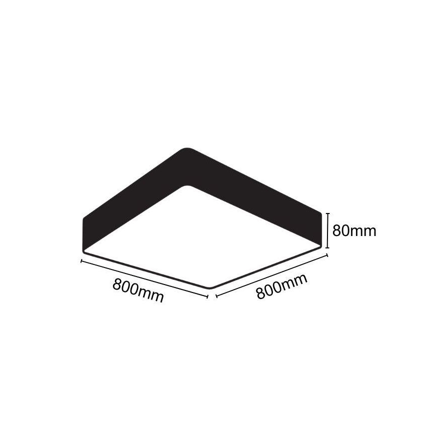 LED lubinis šviestuvas LED/110W/230V 4000K 80x80 cm
