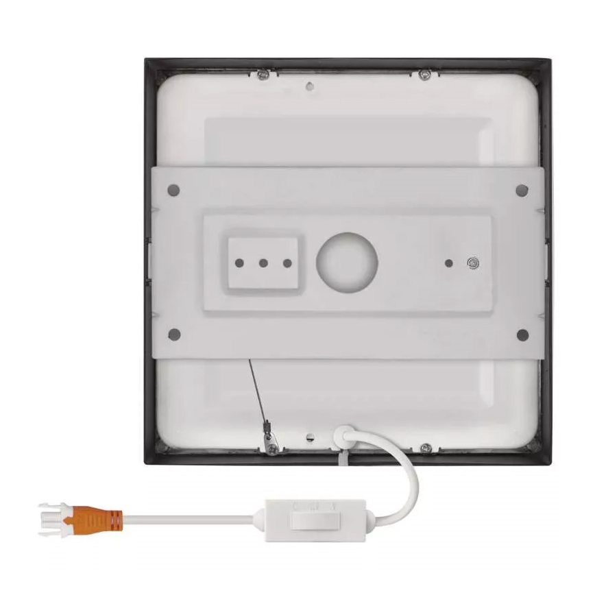 LED Lubinis šviestuvas NEXXO LED/12,5W/230V 3000/3500/4000K 17x17 cm juodas