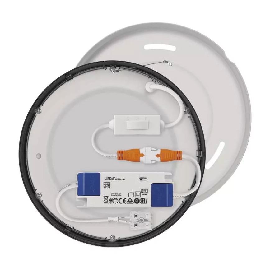 LED Lubinis šviestuvas NEXXO LED/12,5W/230V 3000/3500/4000K d. 17 cm juodos spalvos