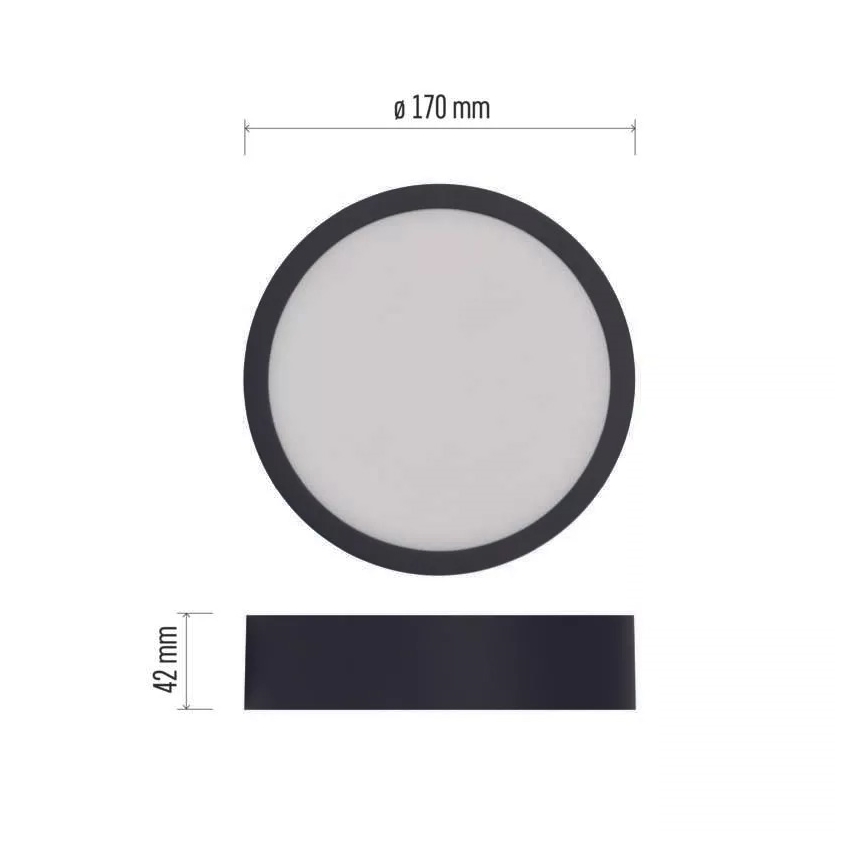 LED Lubinis šviestuvas NEXXO LED/12,5W/230V 3000/3500/4000K d. 17 cm juodos spalvos