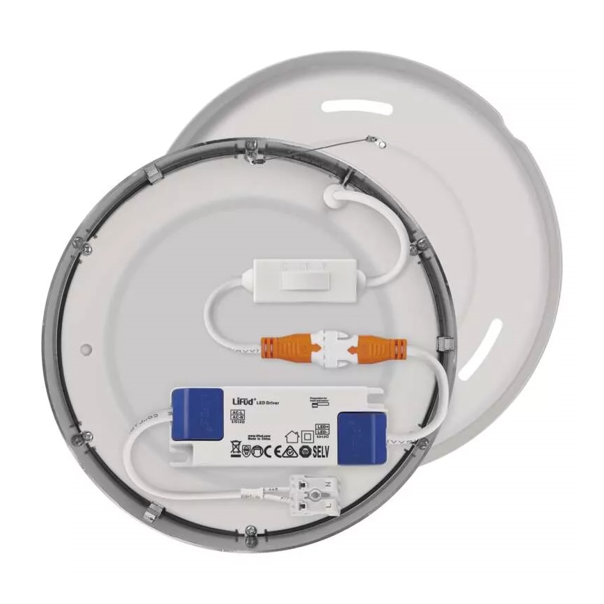LED lubinis šviestuvas NEXXO LED/12,5W/230V 3000/3500/4000K diametras 17 cm matinis chromas