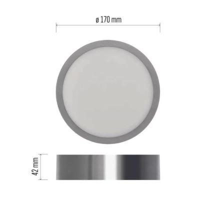 LED lubinis šviestuvas NEXXO LED/12,5W/230V 3000/3500/4000K diametras 17 cm matinis chromas
