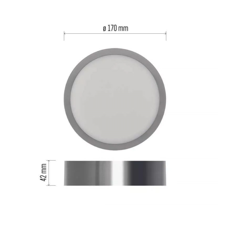 LED lubinis šviestuvas NEXXO LED/12,5W/230V 3000/3500/4000K diametras 17 cm matinis chromas