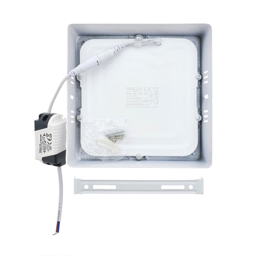LED lubinis šviestuvas LED/12W/230V 2700K 16,3x16,3 cm balta