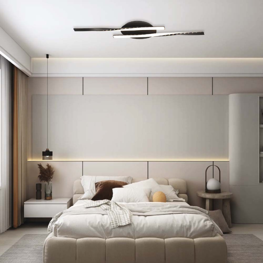 LED lubinis šviestuvas LED/12W/230V 3000K juoda