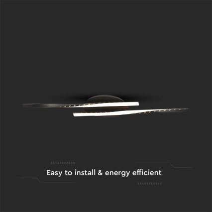 LED lubinis šviestuvas LED/12W/230V 3000K juoda