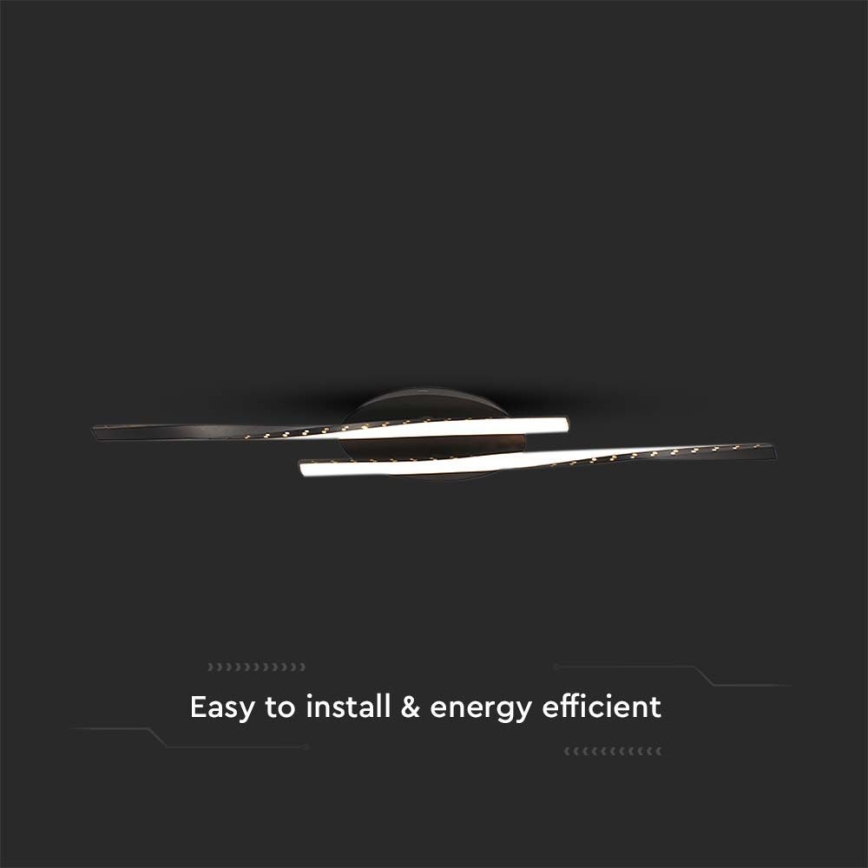 LED lubinis šviestuvas LED/12W/230V 3000K juoda