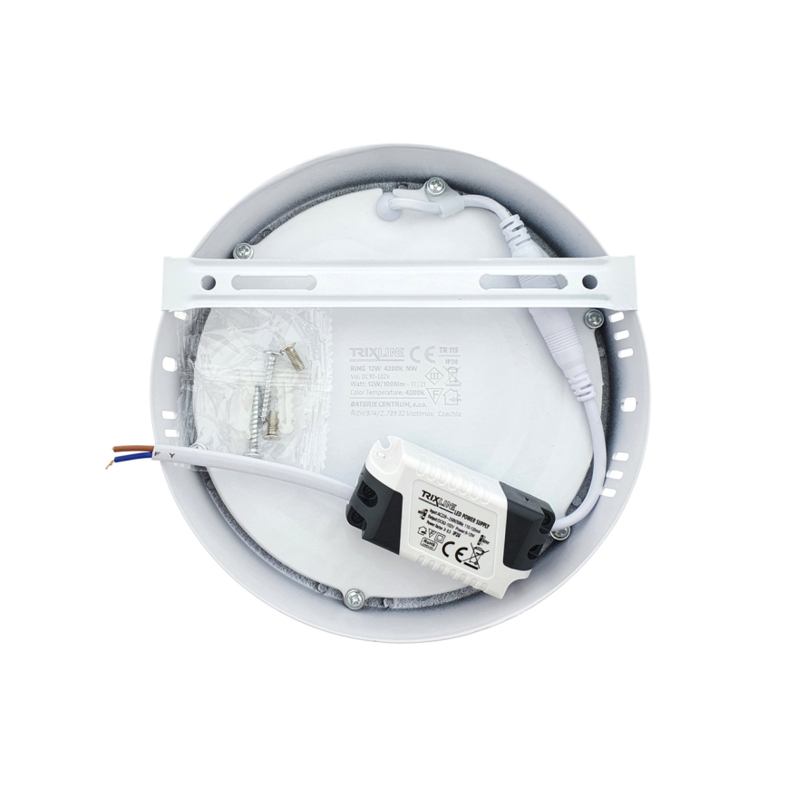 LED lubinis šviestuvas LED/12W/230V 4200K diametras 16 cm balta