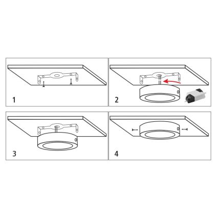 LED lubinis šviestuvas LED/12W/230V 4200K diametras 16 cm balta
