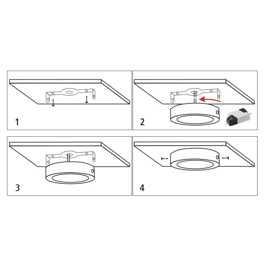 LED lubinis šviestuvas LED/12W/230V 4200K diametras 16 cm balta