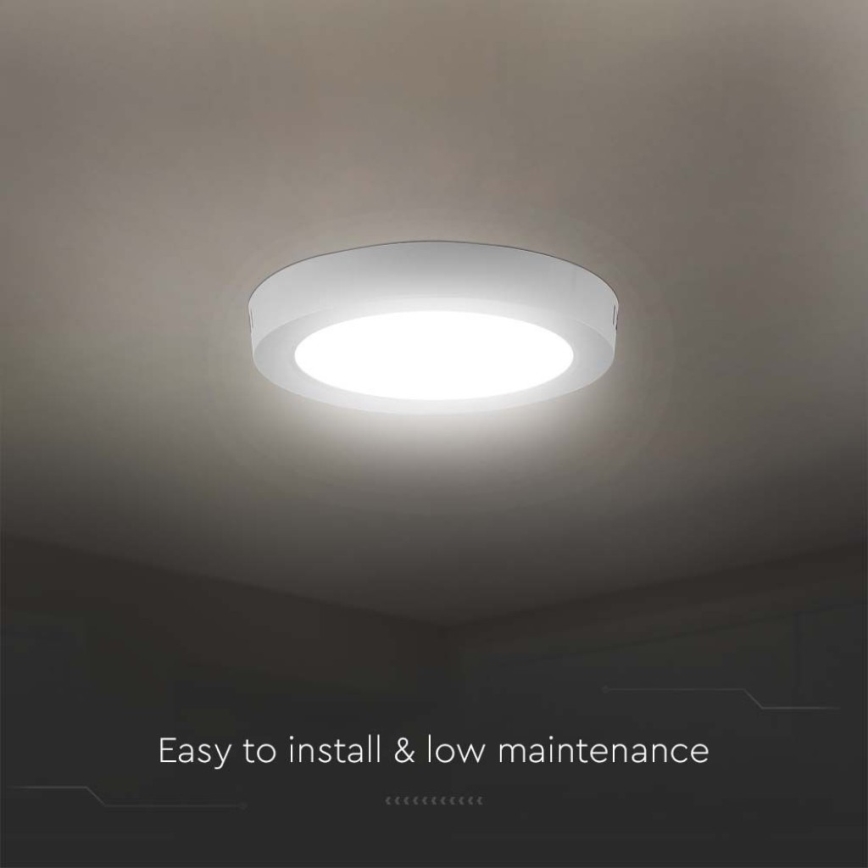 LED lubinis šviestuvas LED/12W/230V 6500K diametras 16,7 cm balta