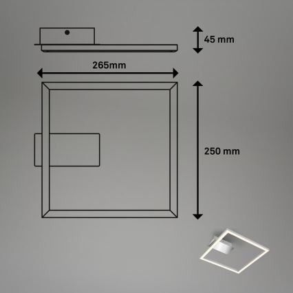 LED lubinis šviestuvas LED/14W/230V matinis chromas