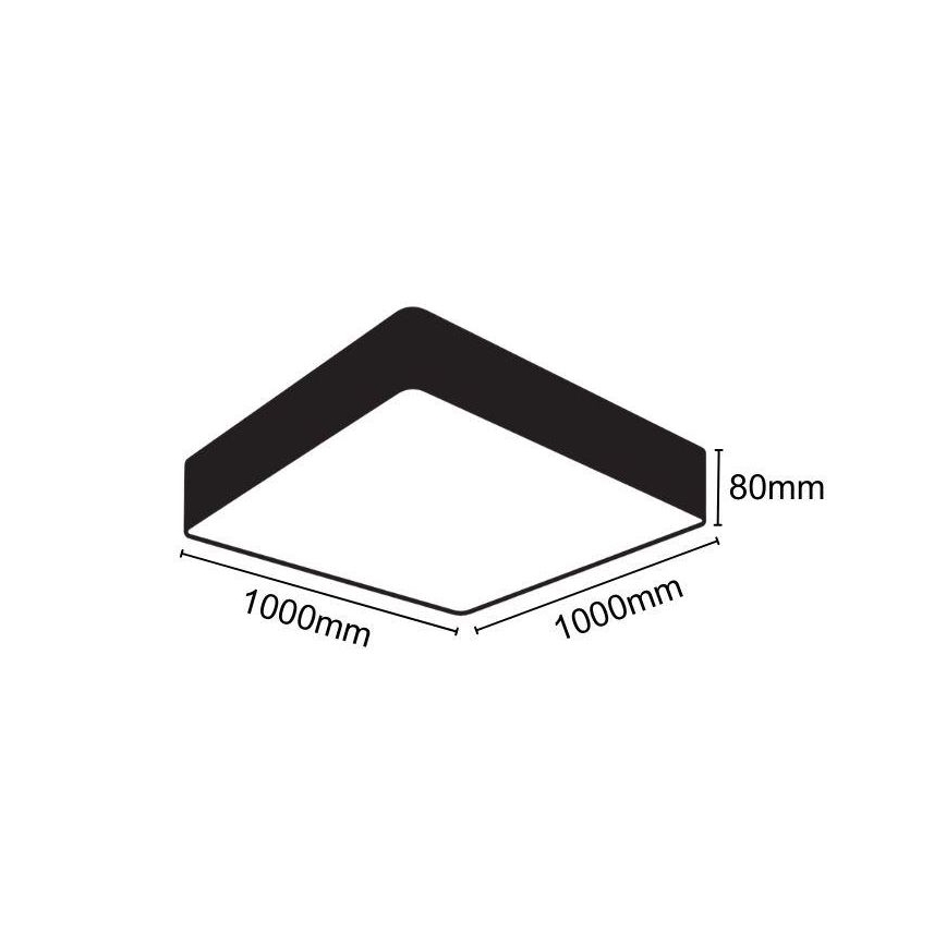 LED lubinis šviestuvas LED/170W/230V 4000K 100x100 cm