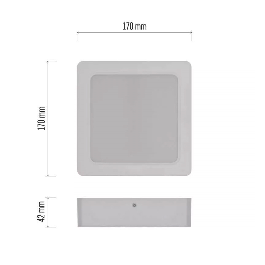 LED Lubinis šviestuvas LED/18W/230V 17x17 cm baltas