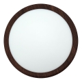 LED lubinis šviestuvas LED/18W/230V 3000/4000/6500K, skersm. 23 cm, rudas