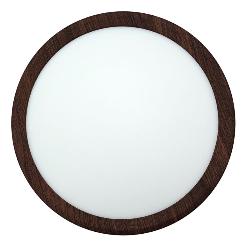 LED lubinis šviestuvas LED/18W/230V 3000/4000/6500K, skersm. 23 cm, rudas