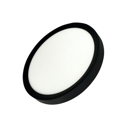 LED lubinis šviestuvas LED/18W/230V 3000/4000/6500K skersmuo 23 cm juodas