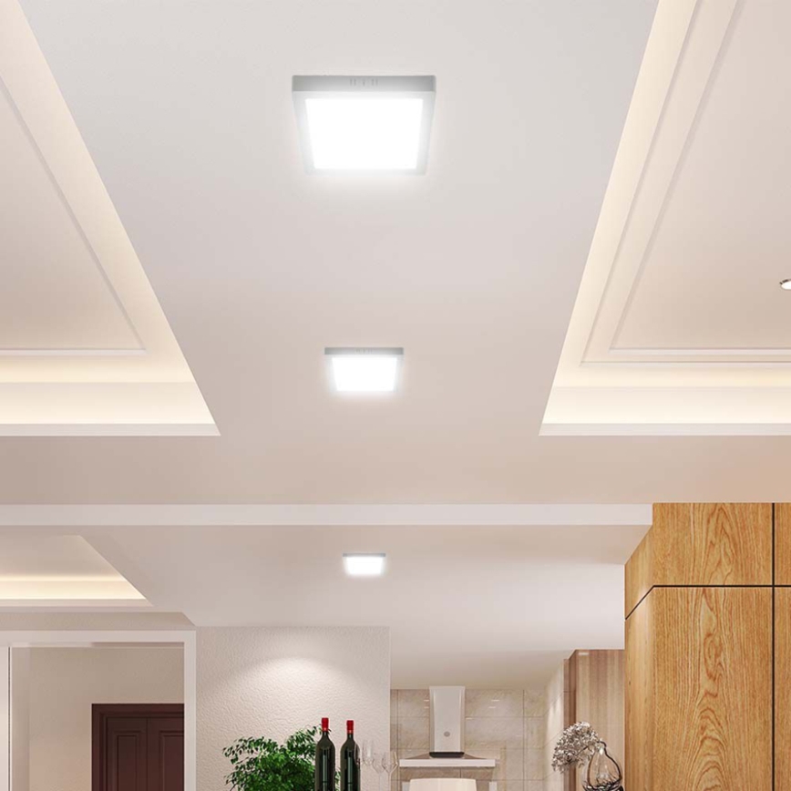 LED lubinis šviestuvas LED/18W/230V 3000K 21,4x21,4 cm balta