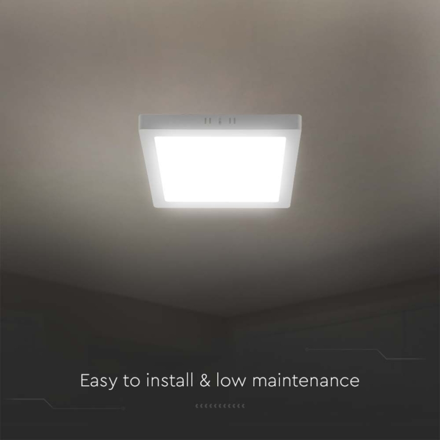 LED lubinis šviestuvas LED/18W/230V 3000K 21,4x21,4 cm balta