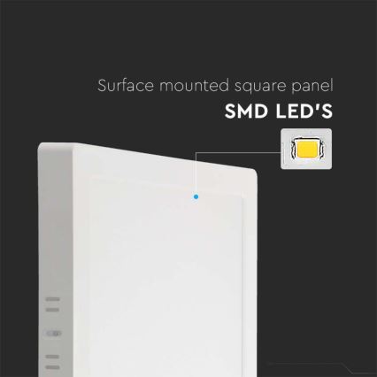 LED lubinis šviestuvas LED/18W/230V 3000K 21,4x21,4 cm balta