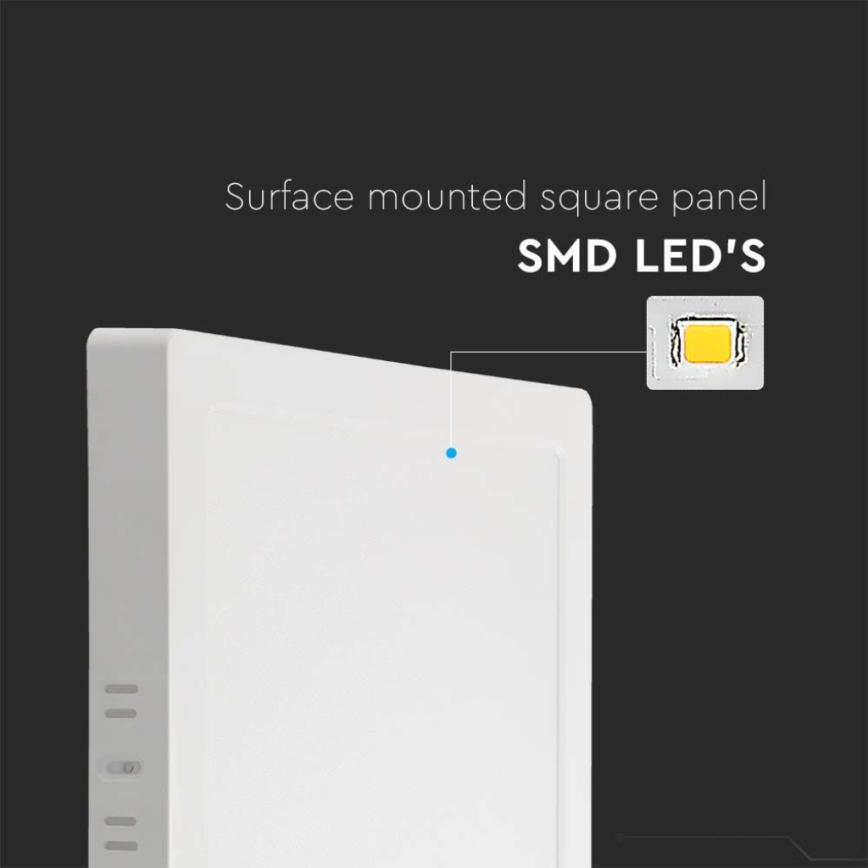 LED lubinis šviestuvas LED/18W/230V 3000K 21,4x21,4 cm balta