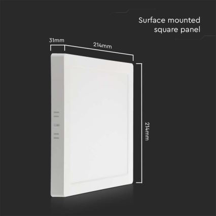 LED lubinis šviestuvas LED/18W/230V 3000K 21,4x21,4 cm balta